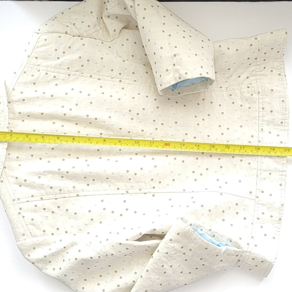 Talbots Jacket Cream with Polka Dot Detail. - Picture 11 of 12